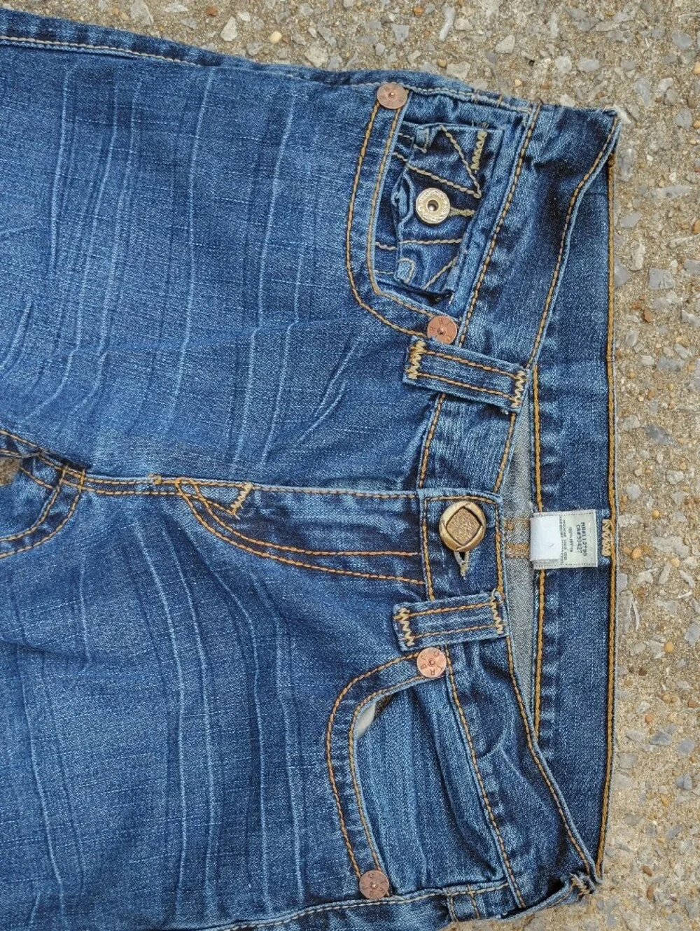 True Religion Big T Joey Y2K Indigo Blue Bootcut Jeans with Signature Pocket